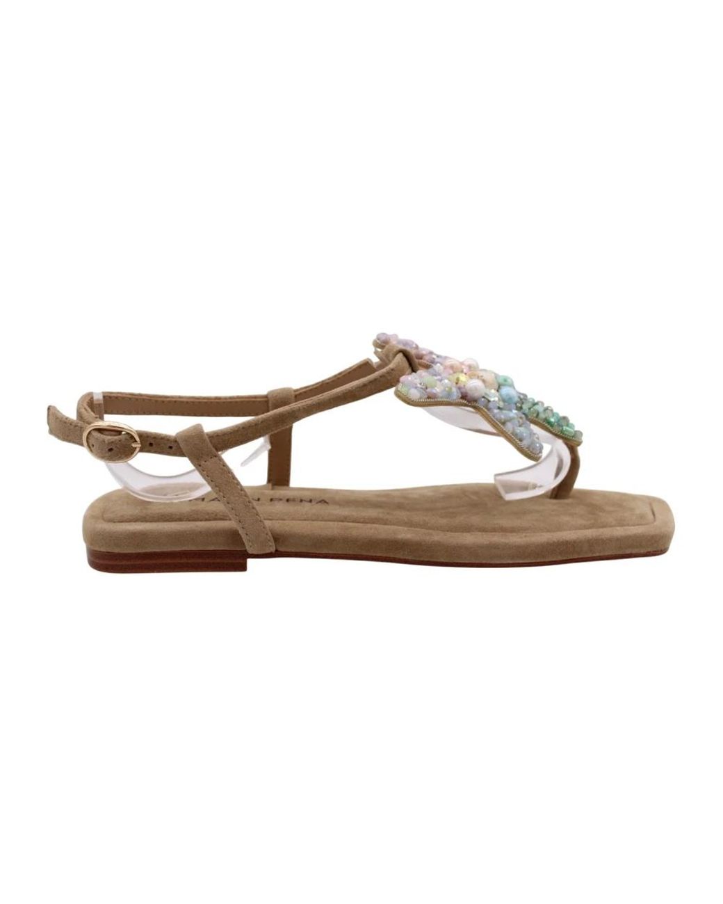 Alma En Pena. Brown Flat Sandals