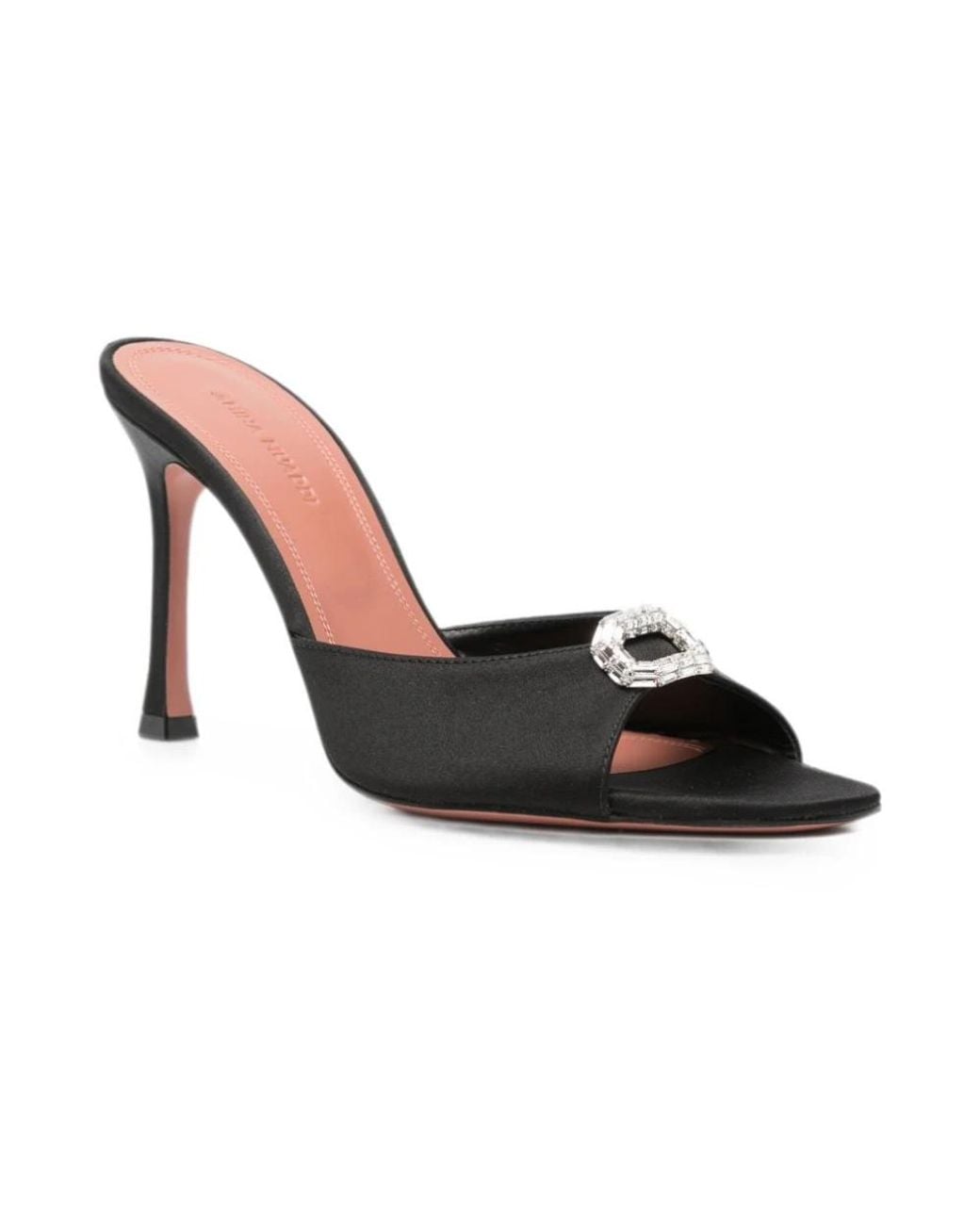 AMINA MUADDI Black Heeled Mules