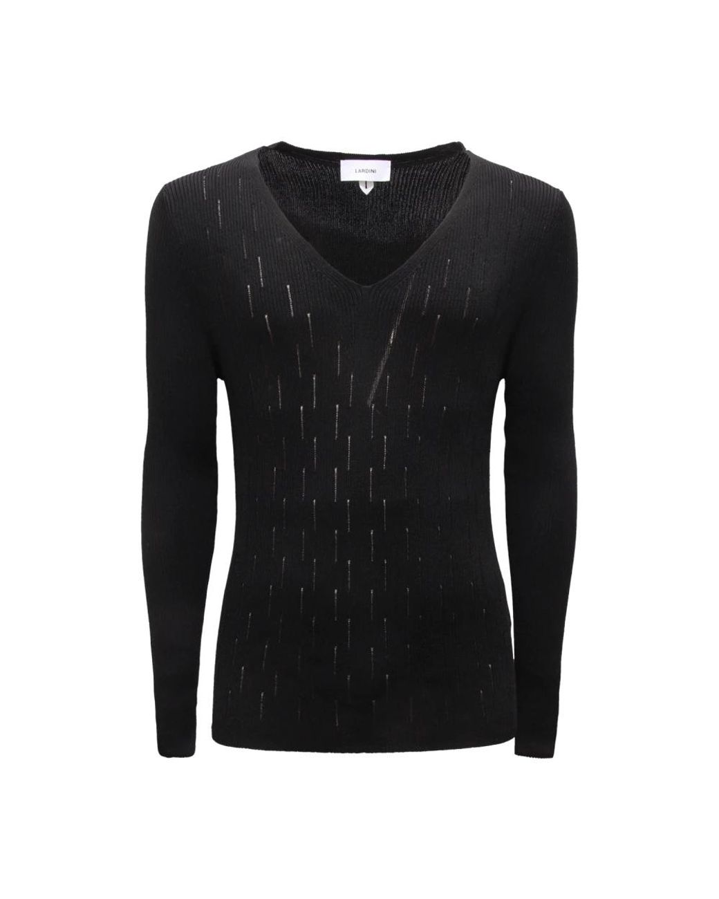 Lardini Black V-Neck Knitwear for men