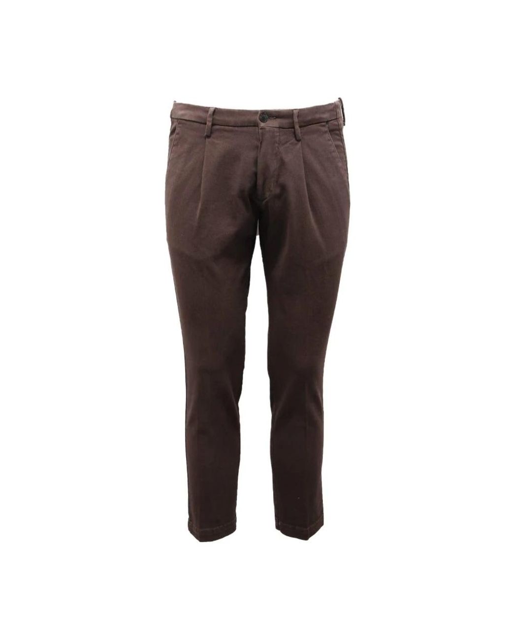 Michael Coal Brown Slim-Fit Trousers for men