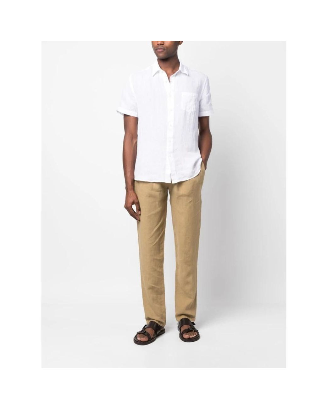 Boglioli Natural Straight Trousers for men