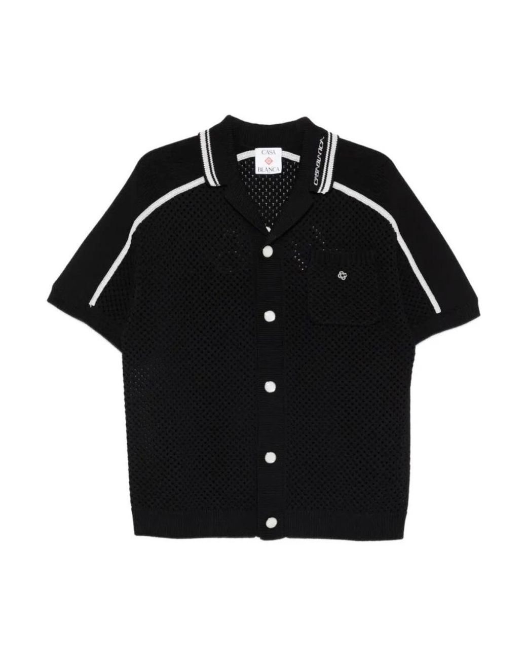 Casablanca Black Short Sleeve Shirts for men