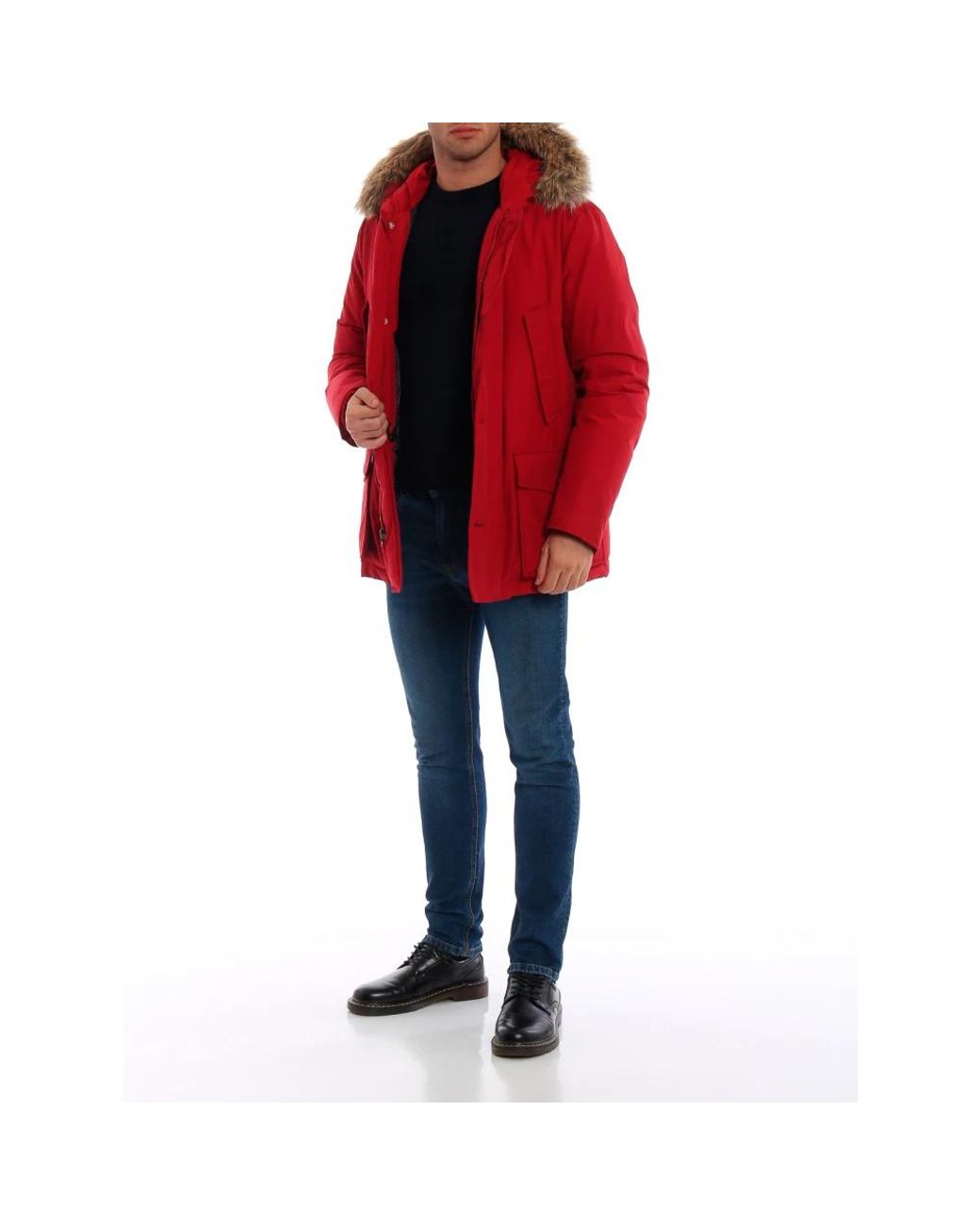 Winter Jackets di Woolrich in Red da Uomo