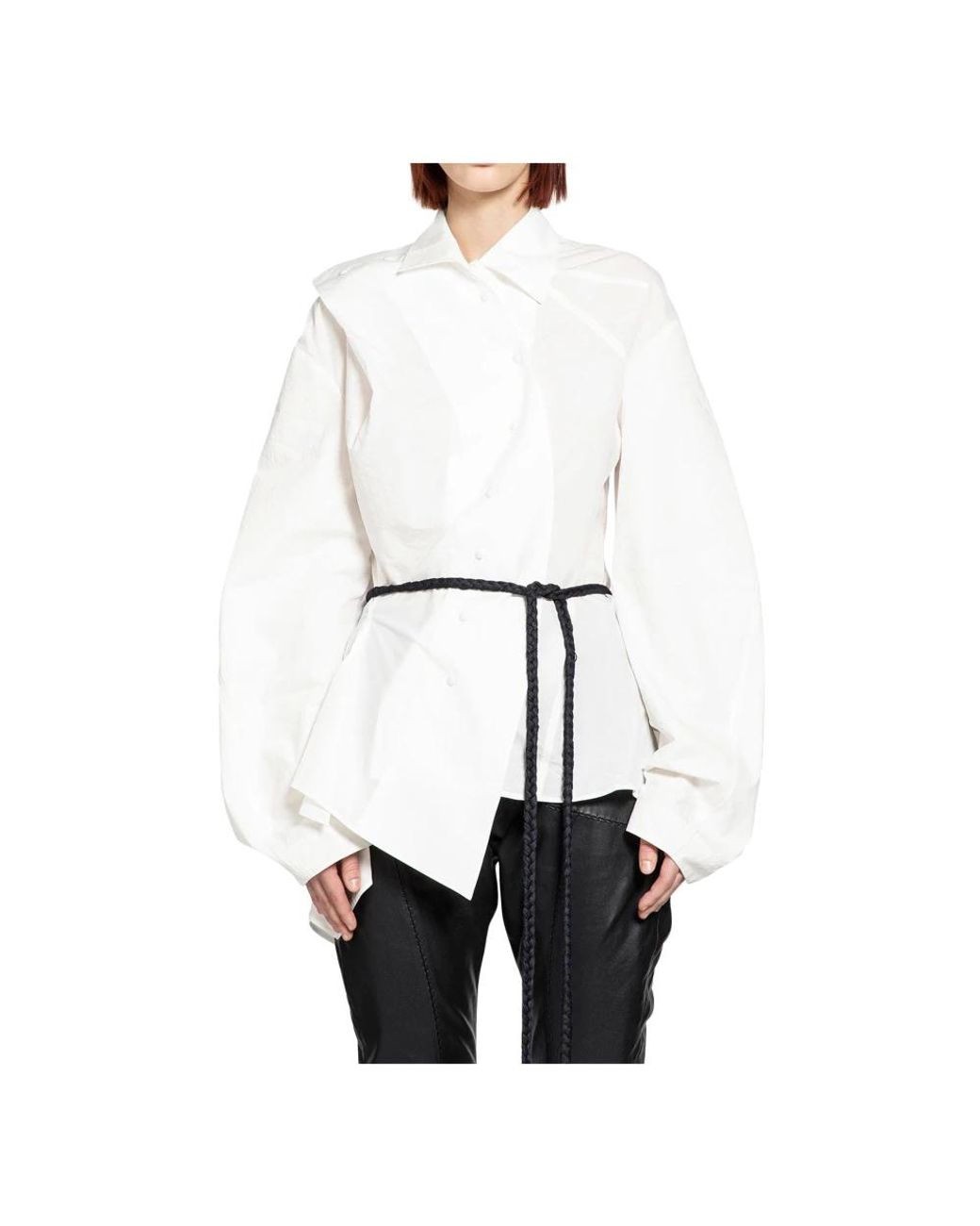 Yehuafan Overhemden ,Wit ,Katoen Cotton Shirt in het White