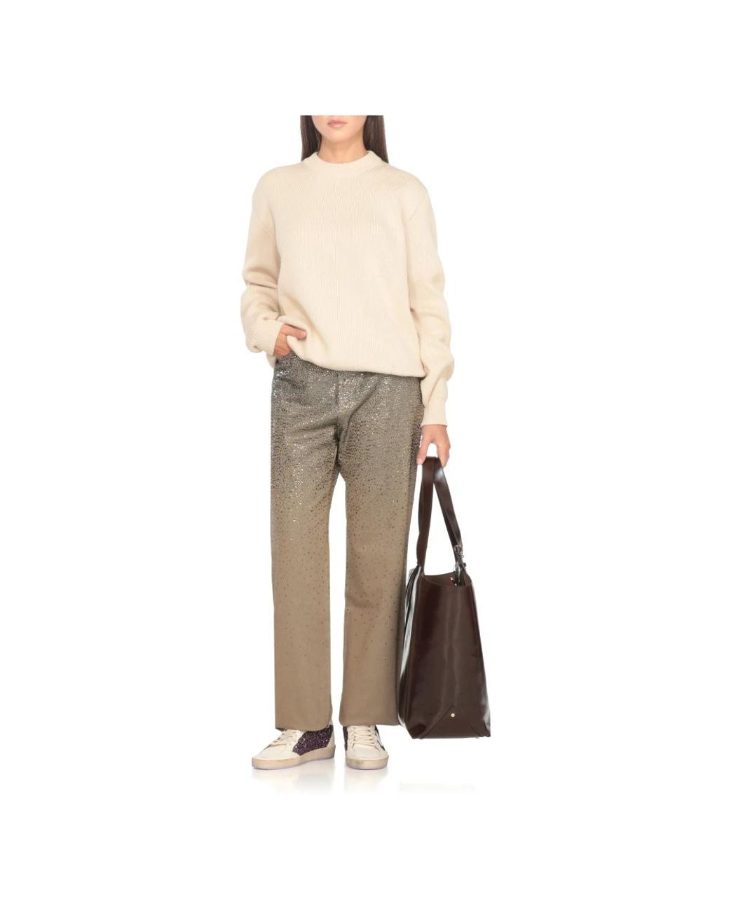 Golden Goose Deluxe Brand Natural Round-Neck Knitwear