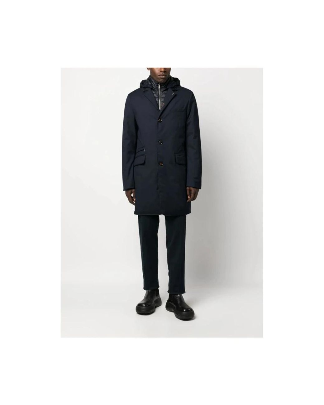 Single-Breasted Coats Moorer de hombre de color Blue