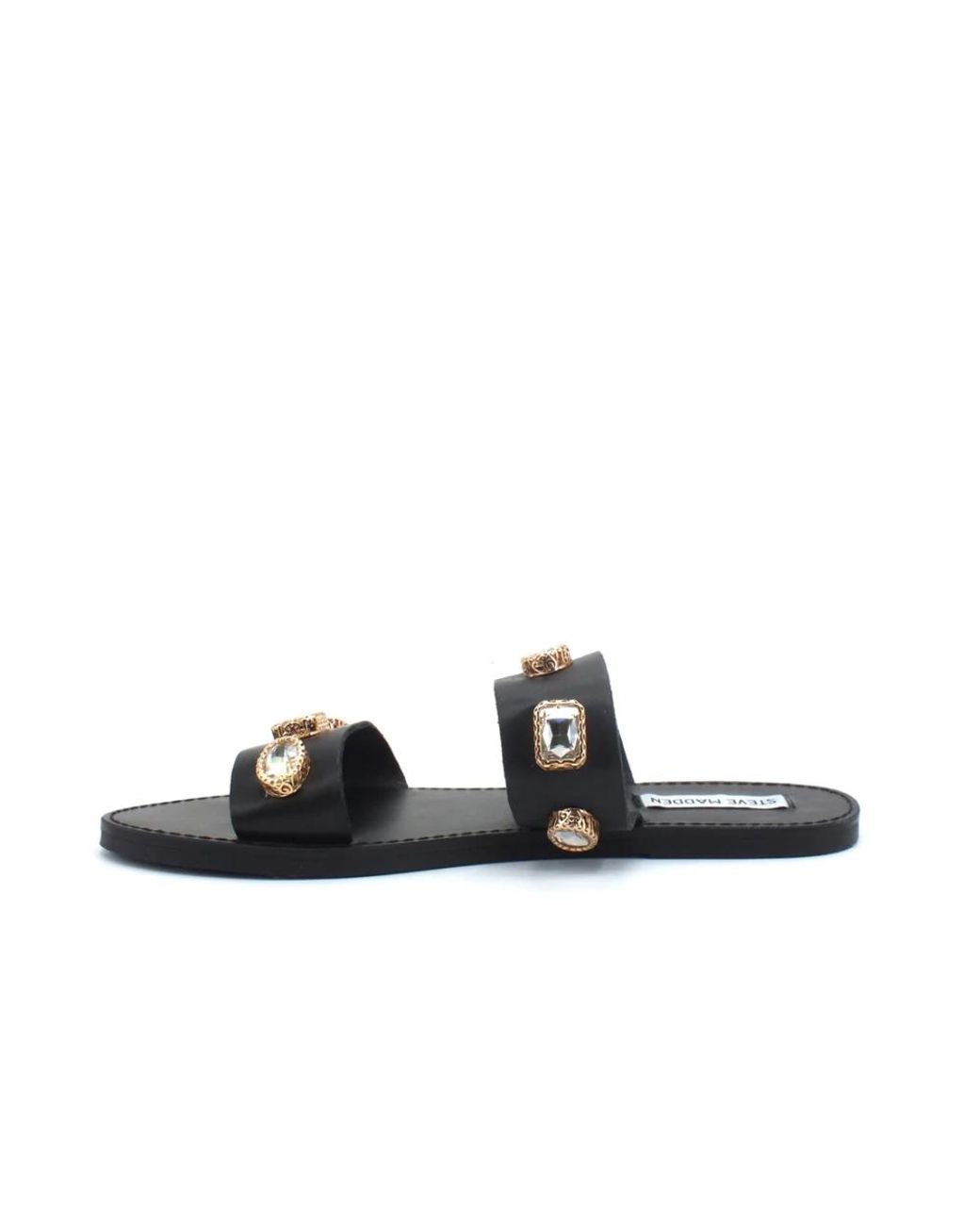 Steve Madden Black Sliders