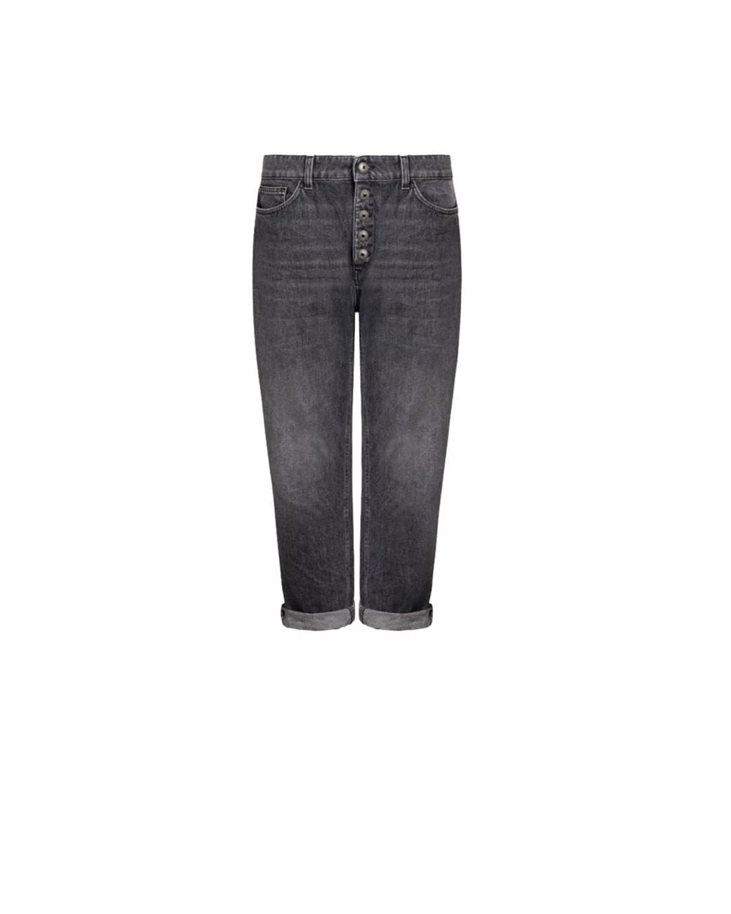 Dondup Koons Cropped Jeans in het Gray