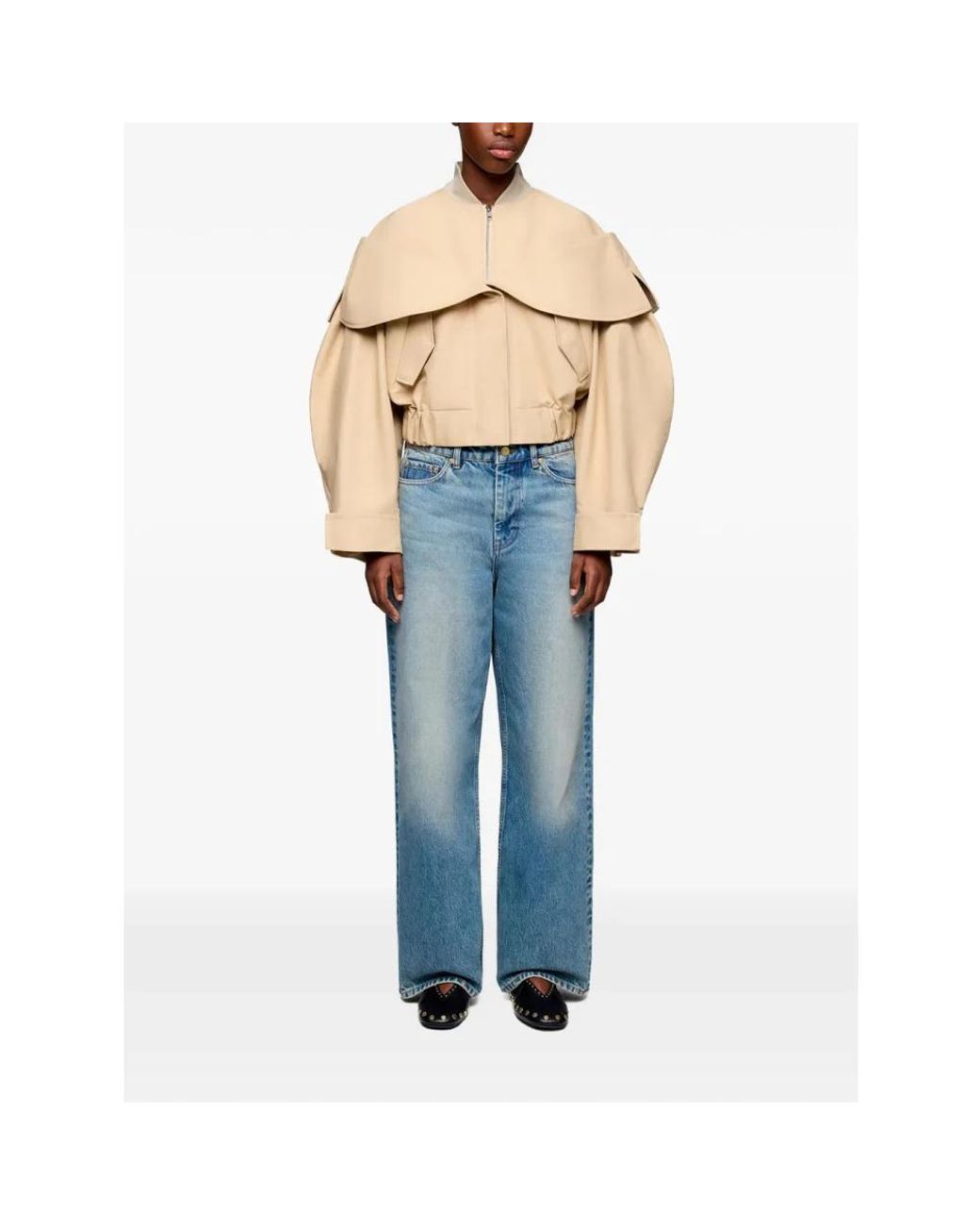 Ganni Natural Bomber Jackets