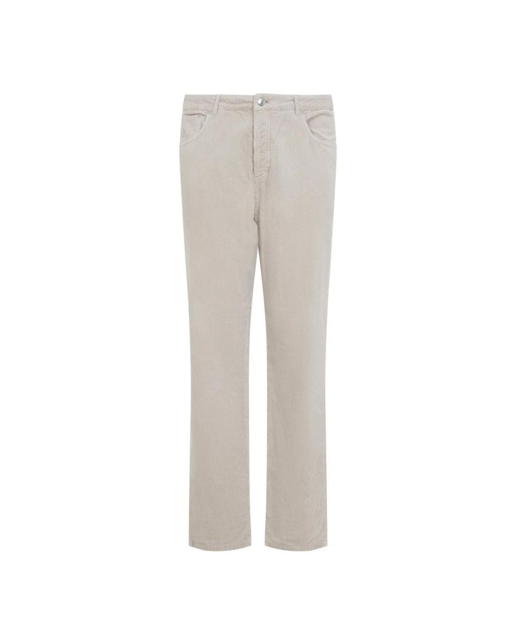Brunello Cucinelli Gray Straight Trousers for men