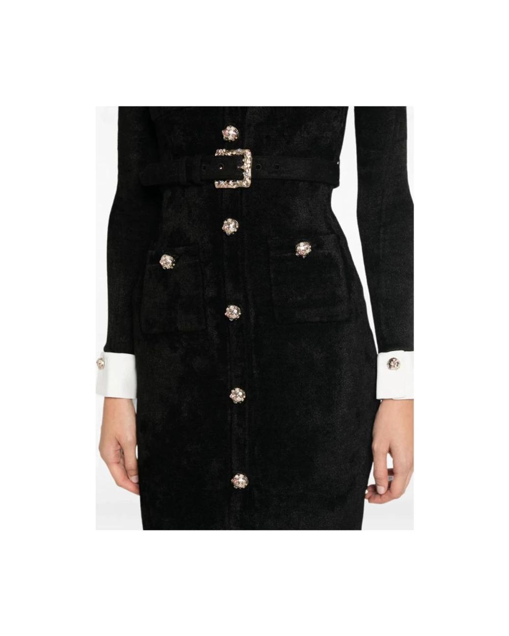 Self-Portrait Black Midi Dresses
