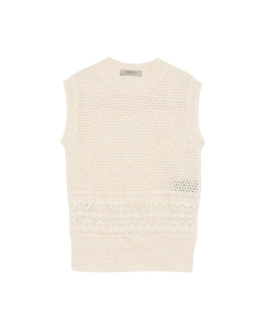 D.exterior Natural Round-Neck Knitwear