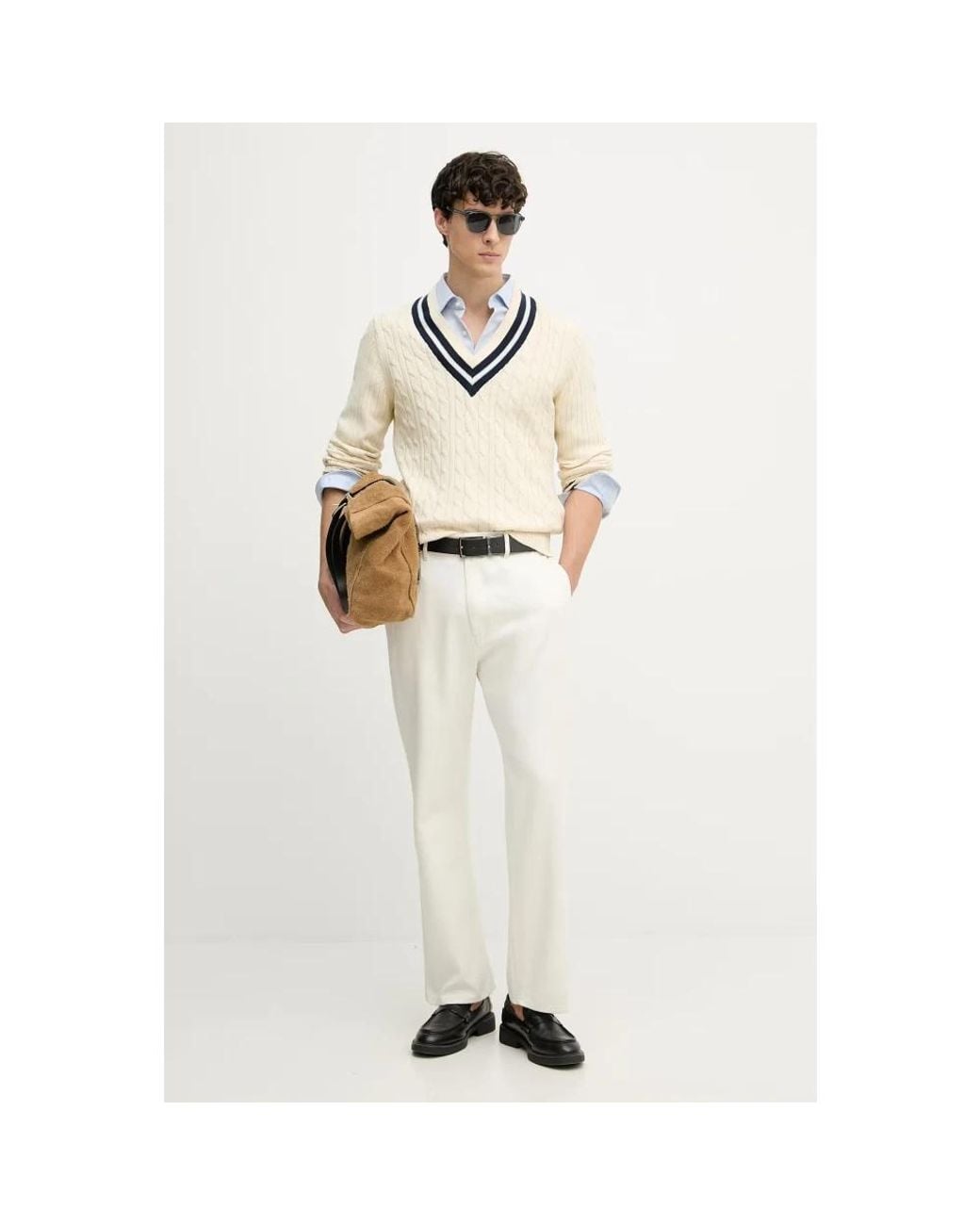V-Neck Knitwear Hackett de hombre de color Natural