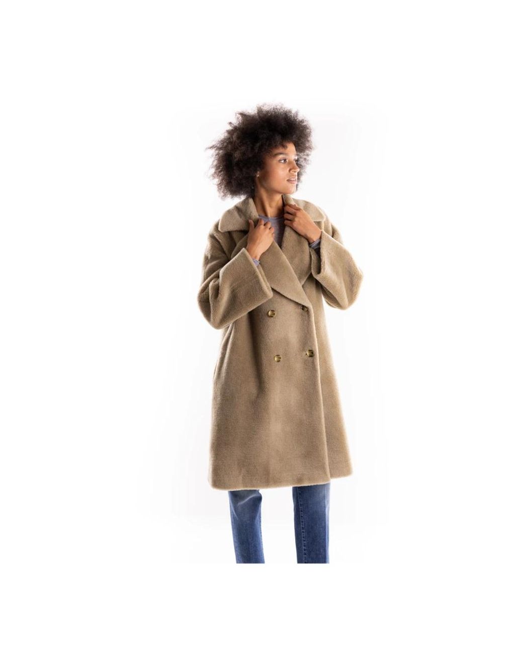 Marella Rosalia Coat in het Natural