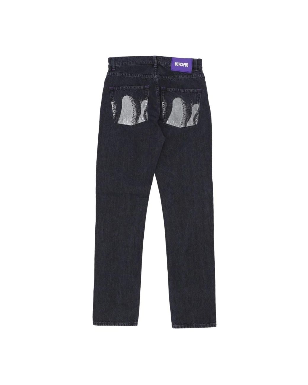 Octopus Blue Straight Fit Jeans for men