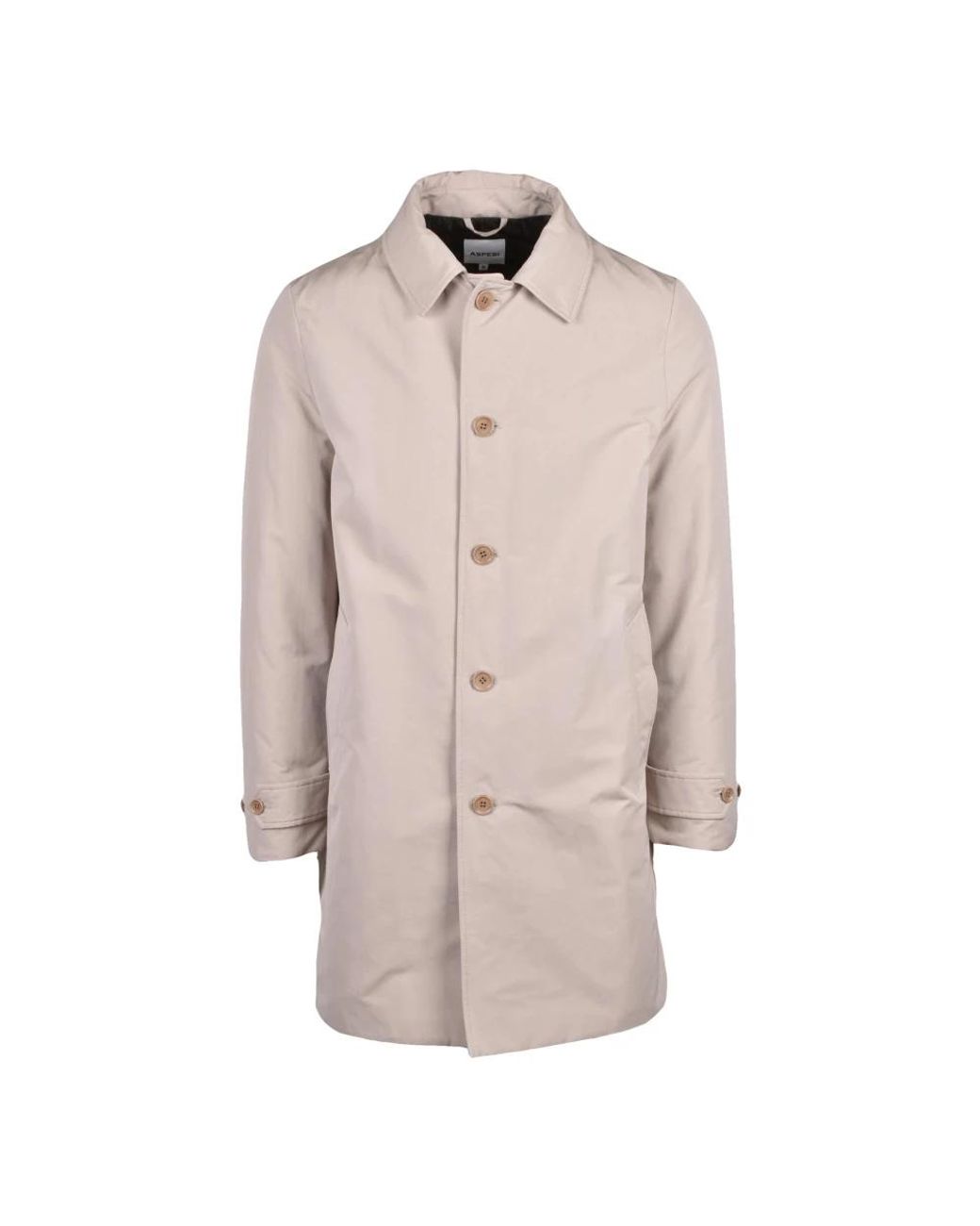 Single-Breasted Coats Aspesi pour homme en coloris Natural