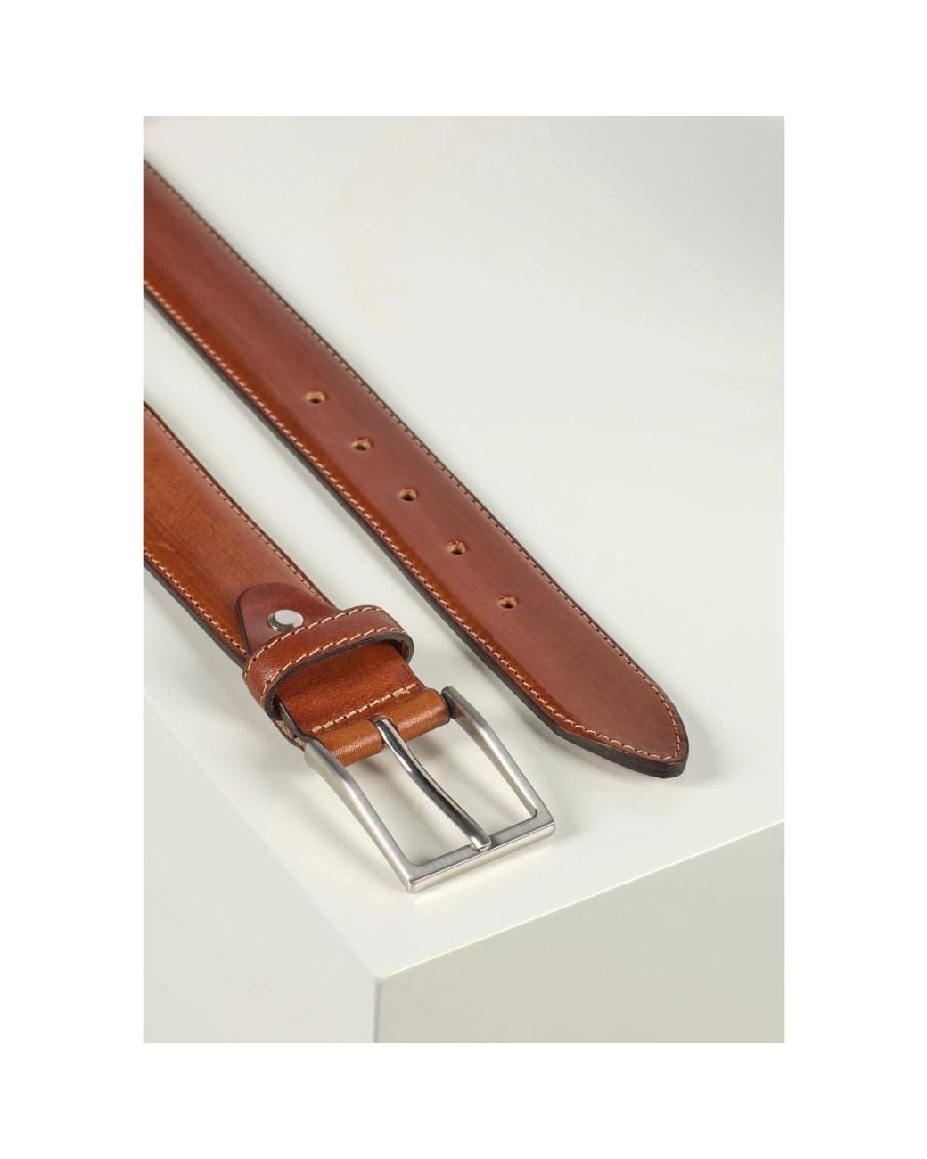 Howard London Accessoires ,Bruin ,Leer Leren Riem Charles in het Brown voor heren