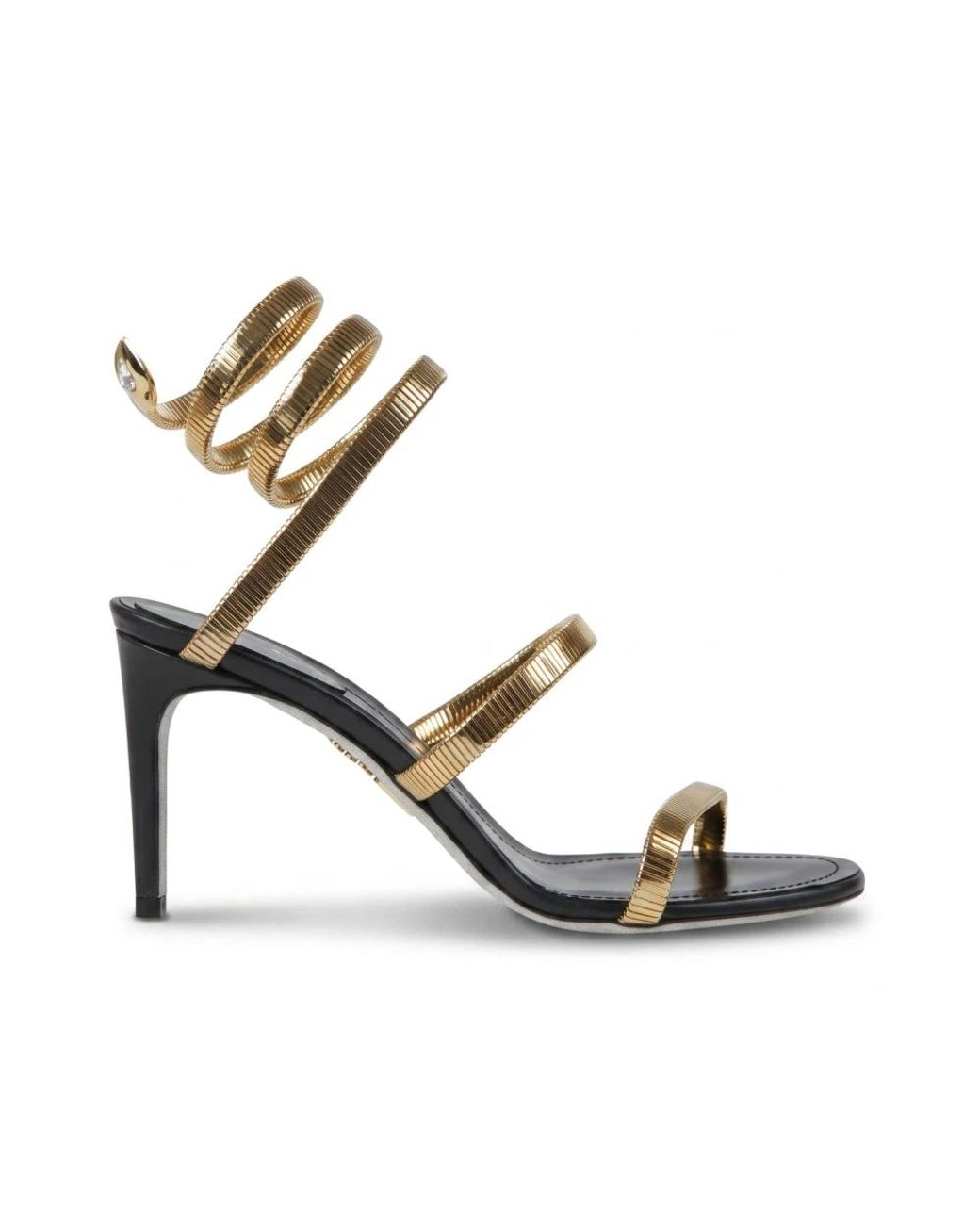 Rene Caovilla Metallic High Heel Sandals
