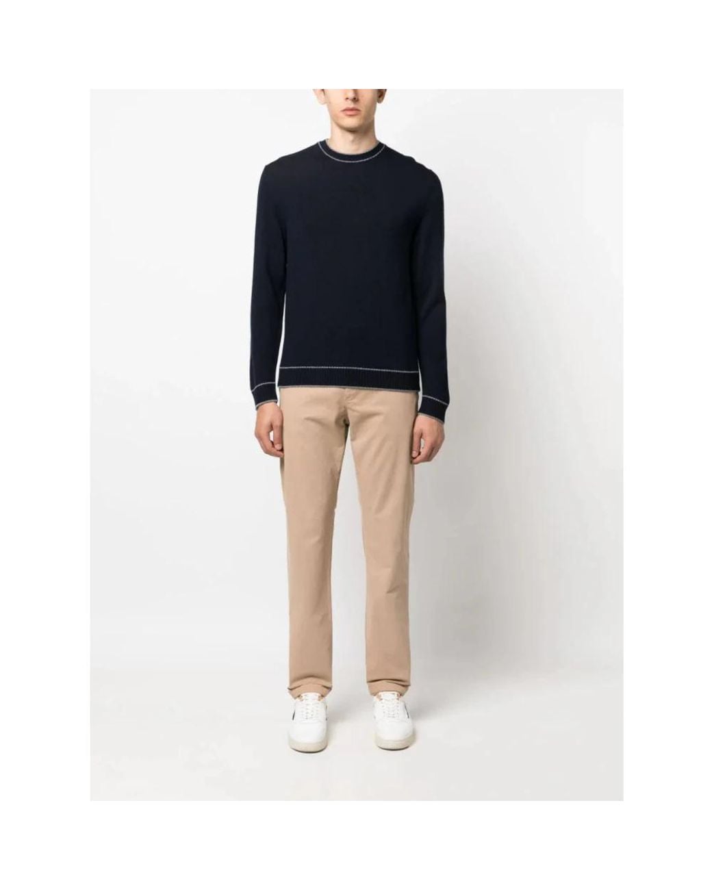 Eleventy Blue Round-Neck Knitwear for men