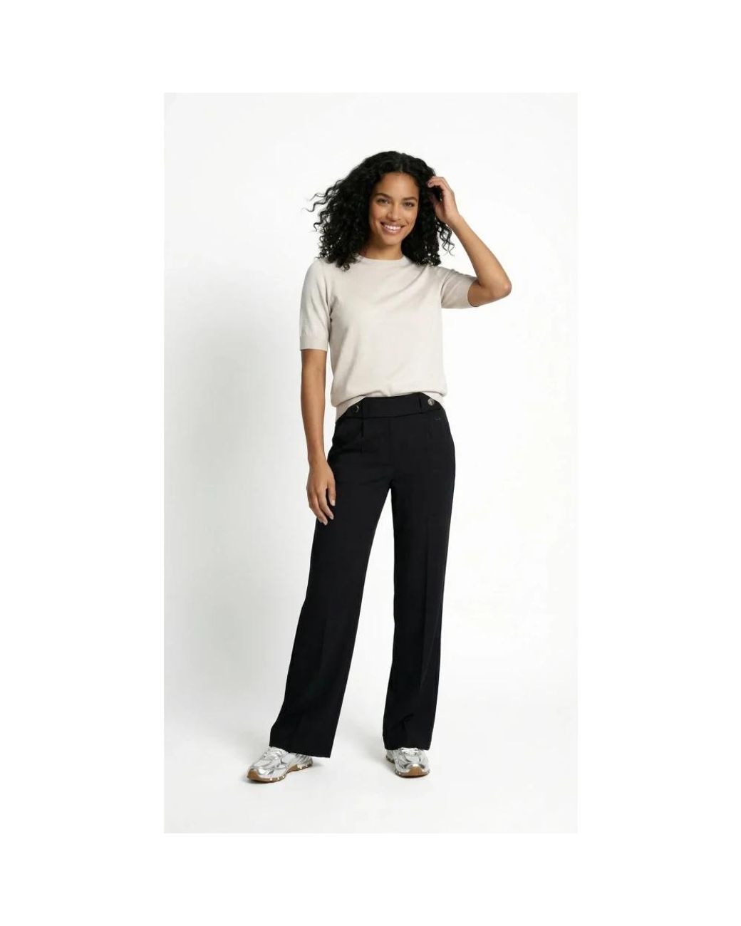 Wide Trousers Maicazz de color Black