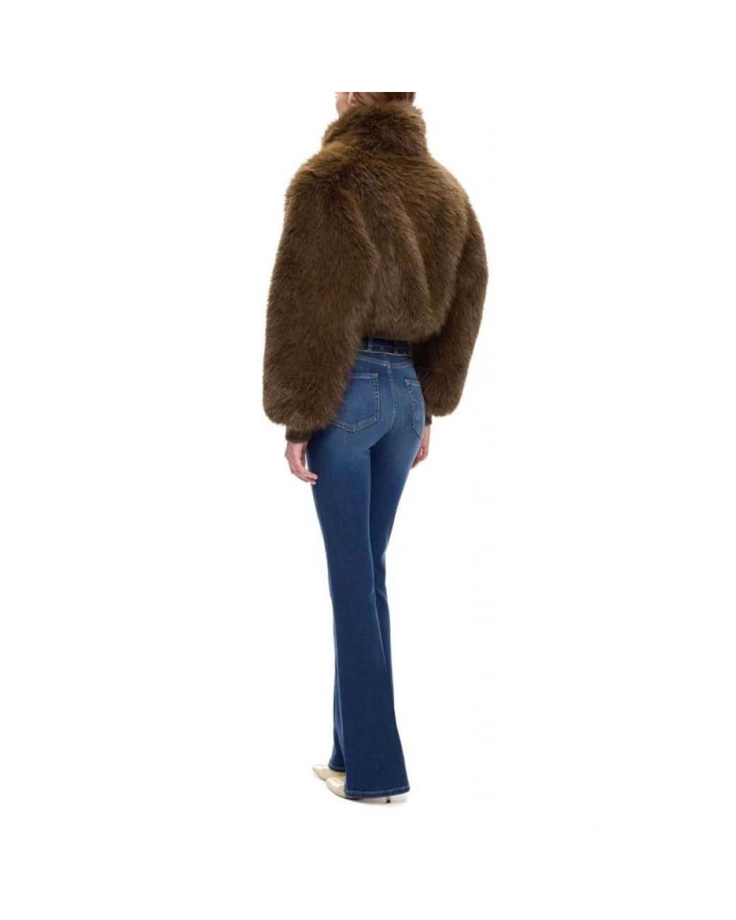 Pinko Brown Faux Fur & Shearling Jackets
