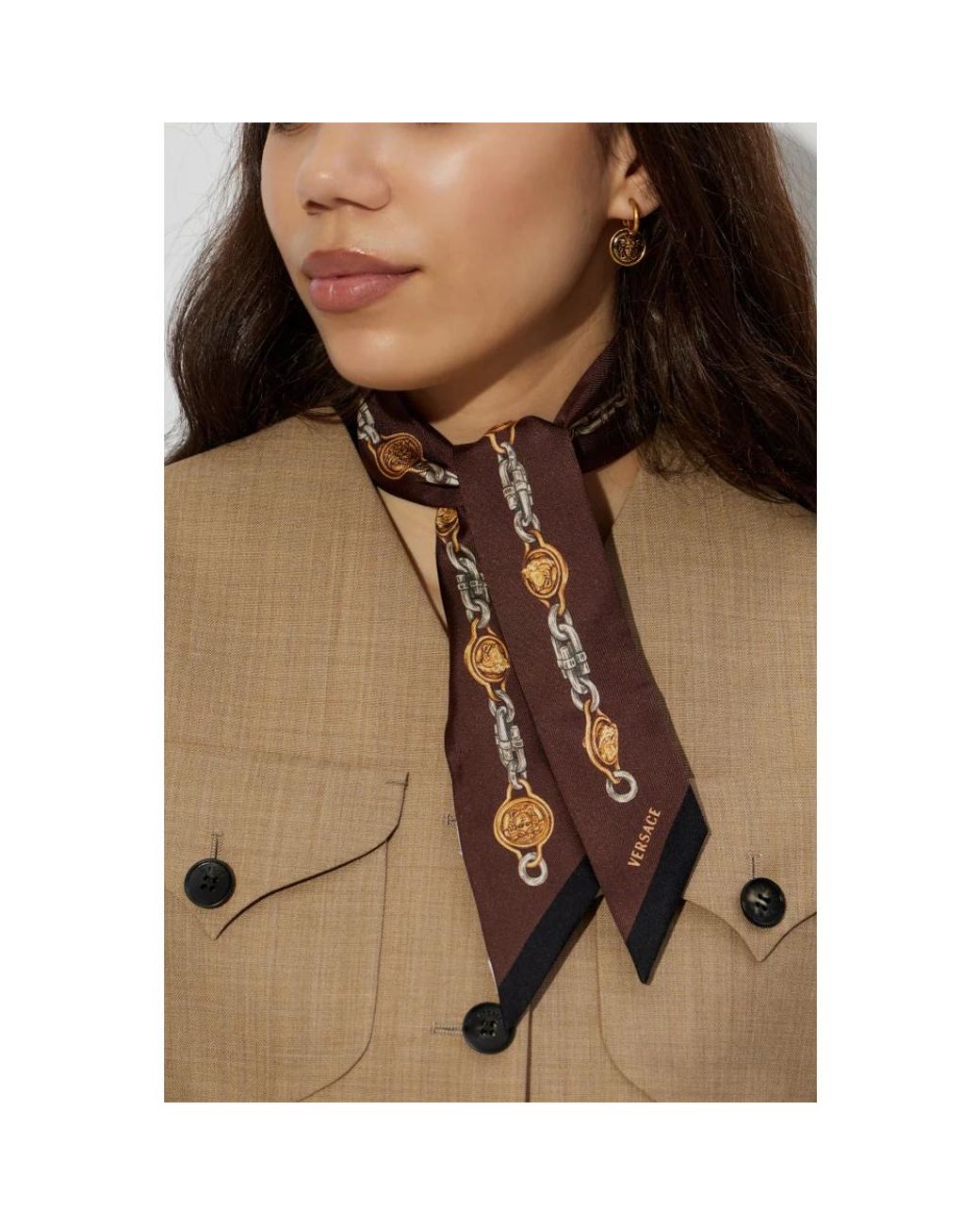 Silky Scarves di Versace in Brown