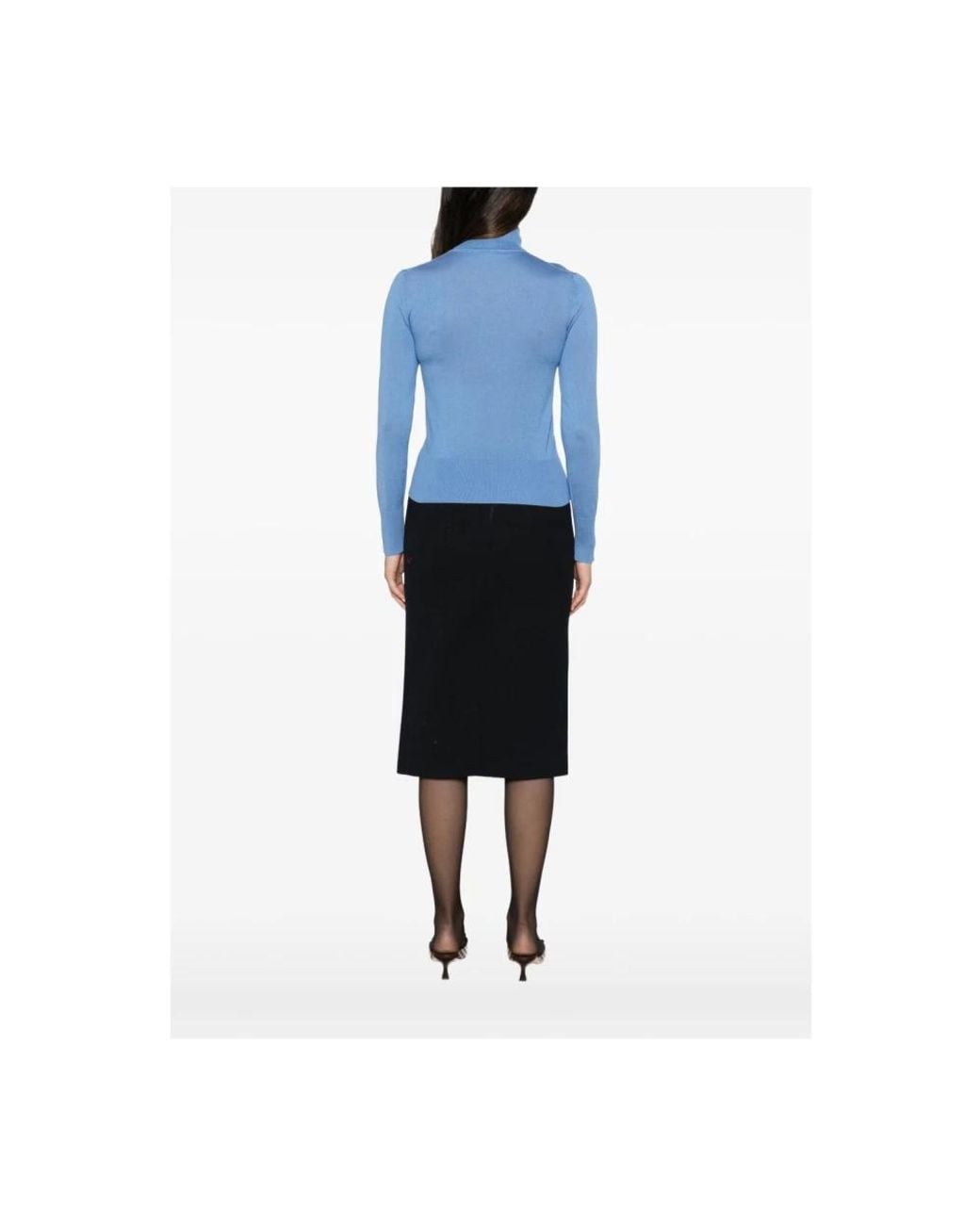 Alpha Studio Blue Turtlenecks