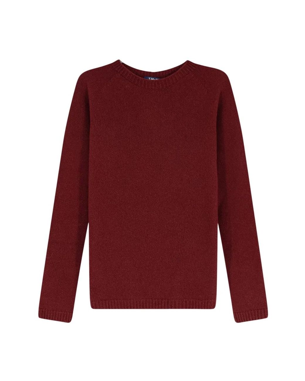 Max Mara Red Round-Neck Strickwaren