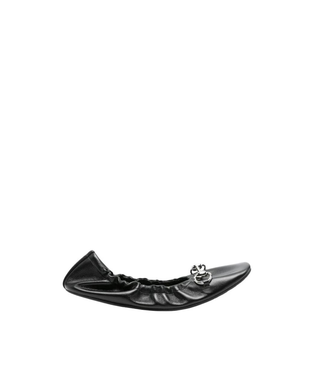 Gucci Black Ballerina Shoes