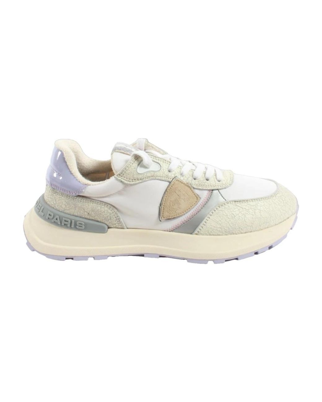 Philippe Model Schoenen ,Wit ,Katoen Antibes Low-Top Sneakers in het White