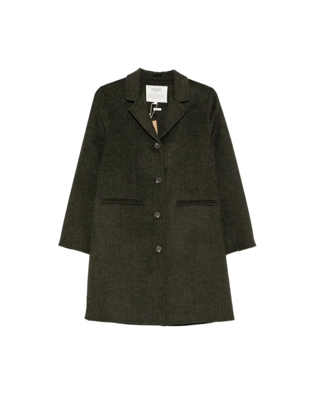 Yerse Black Single-Breasted Coats