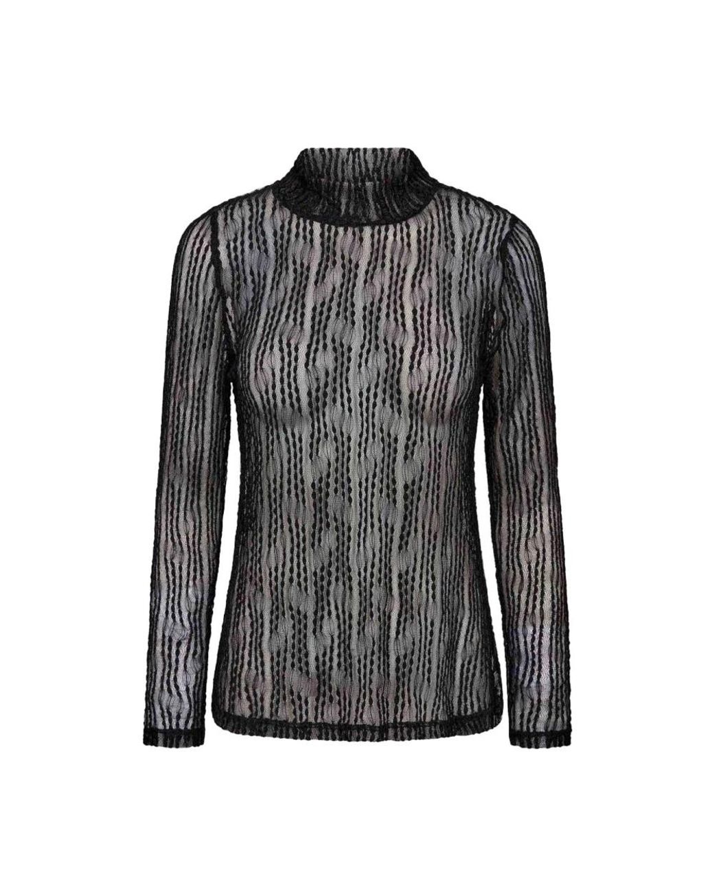 co'couture Barbcc Turtleneck Blouse in het Black