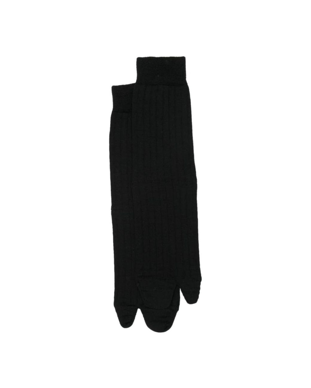 Maison Margiela Ondergoed ,Zwart ,Zwarte Bootleg Sokken in het Black
