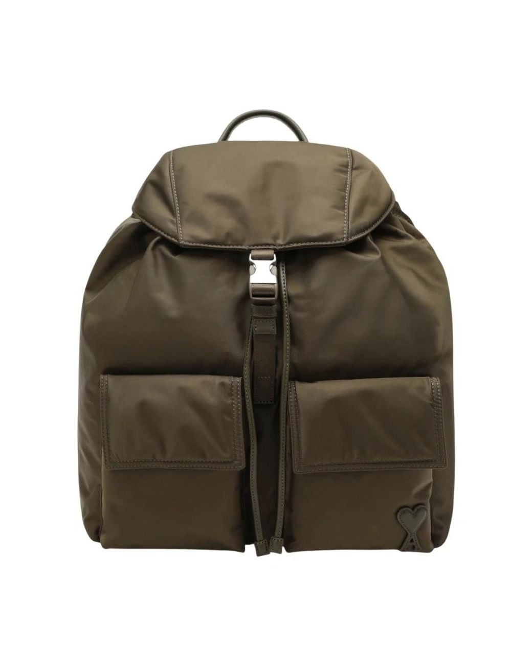 AMI Green Marcel Flap Rucksack