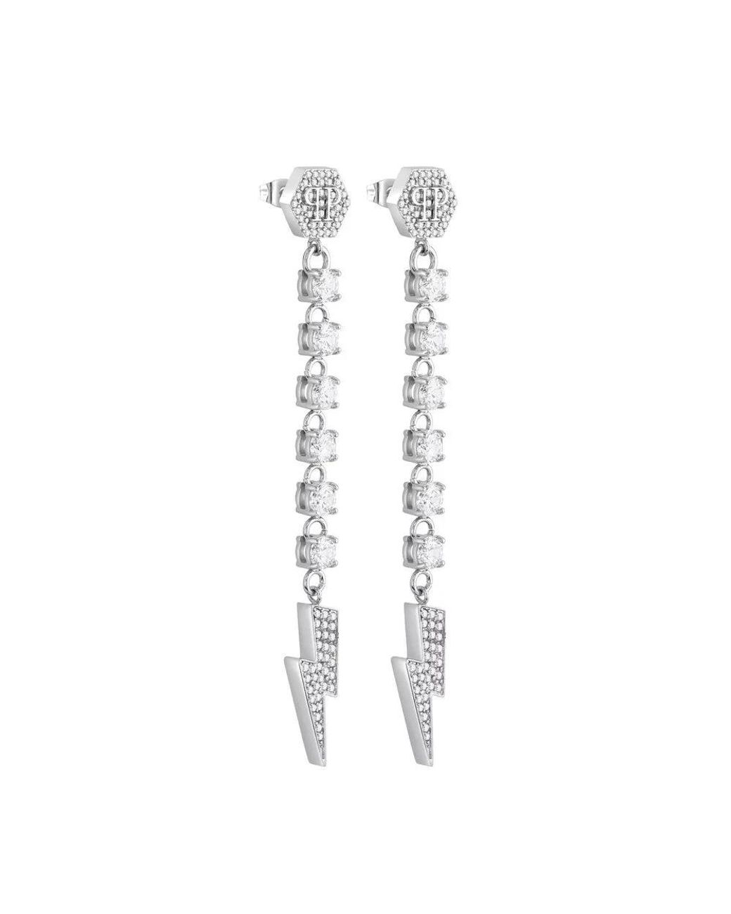 Earrings Philipp Plein de color Metallic