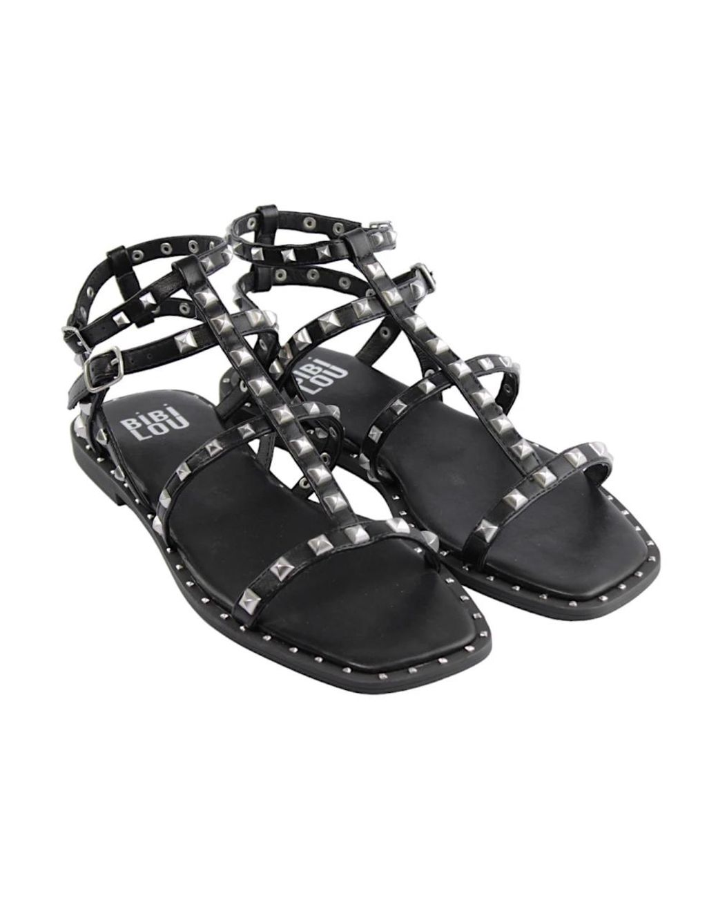 Bibi Lou Black Flat Sandals