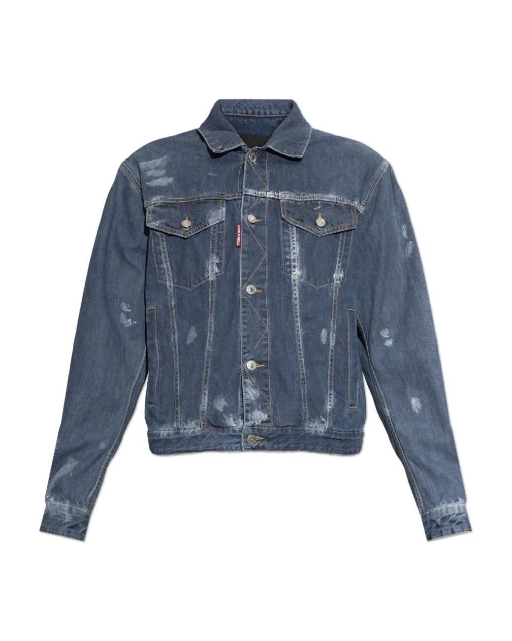 DSquared² Vintage-Effect Spijkerjack in het Blue voor heren