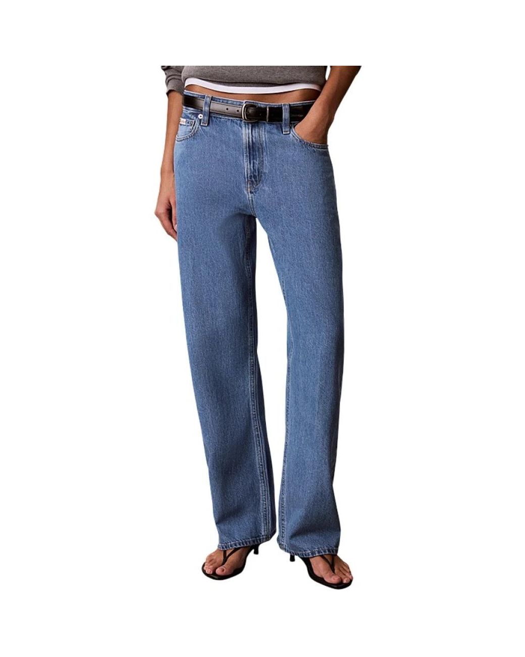 Calvin Klein 90S Rechte Jeans in het Blue
