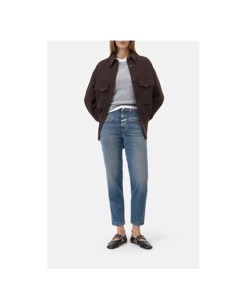 Cropped Jeans Closed en coloris Blue