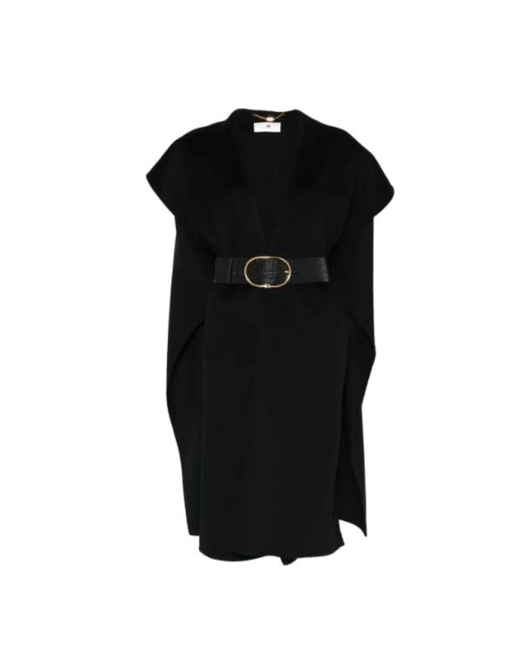 Elisabetta Franchi Black Belted Coats