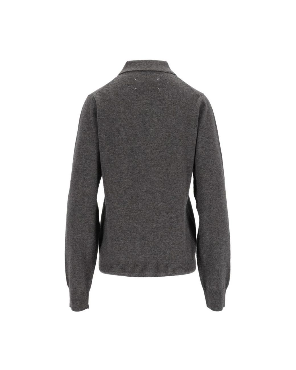 Maison Margiela Gray Round-Neck Knitwear