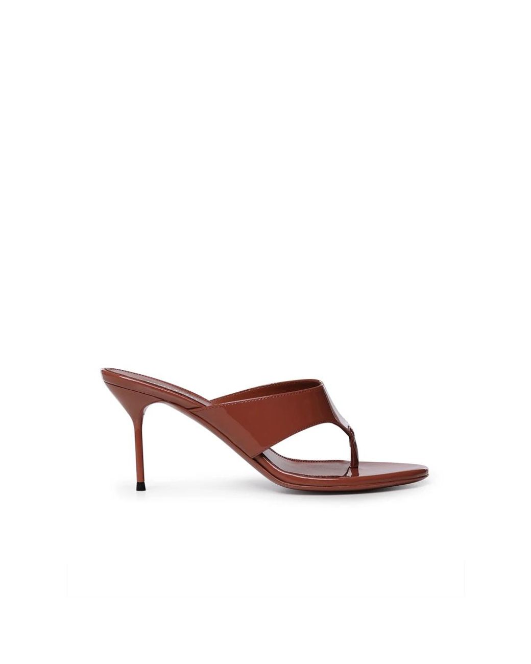 Paris Texas Brown Heeled Mules