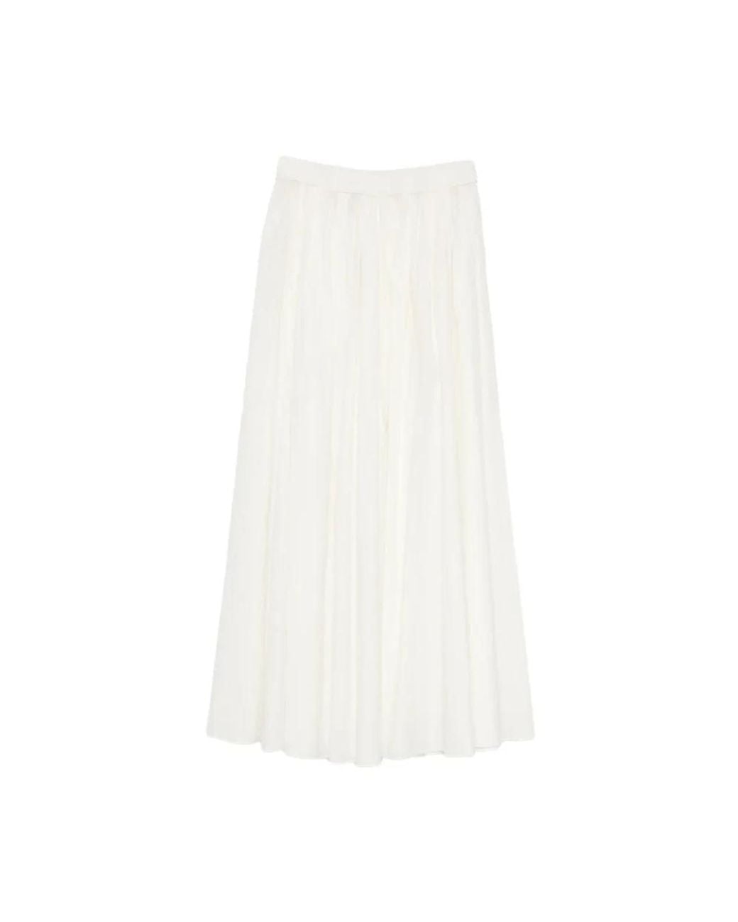 Tela White Midi Skirts