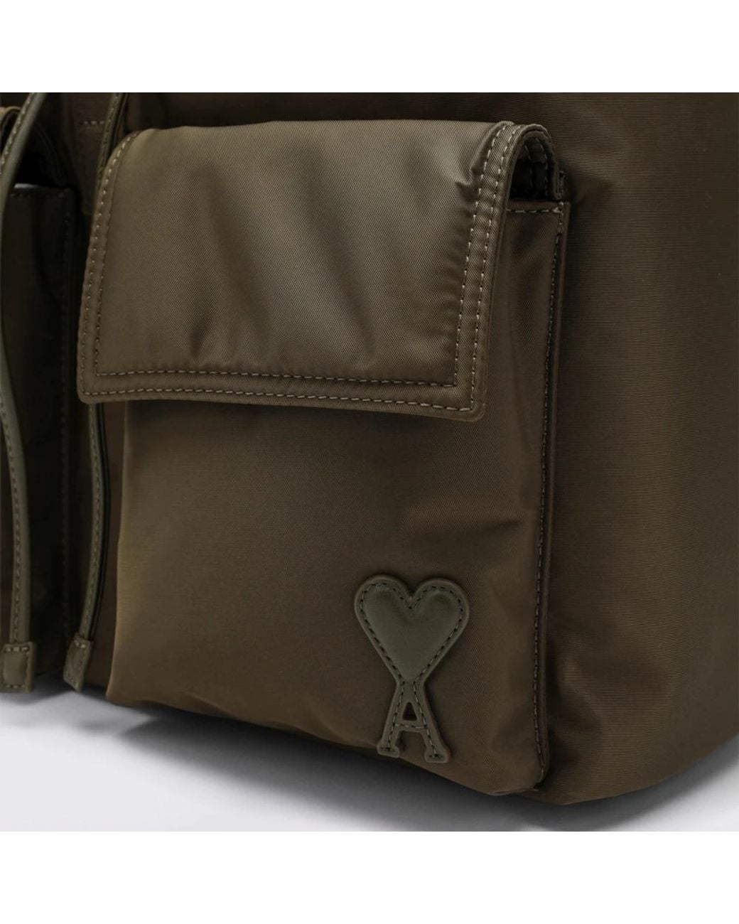 AMI Green Marcel Flap Rucksack