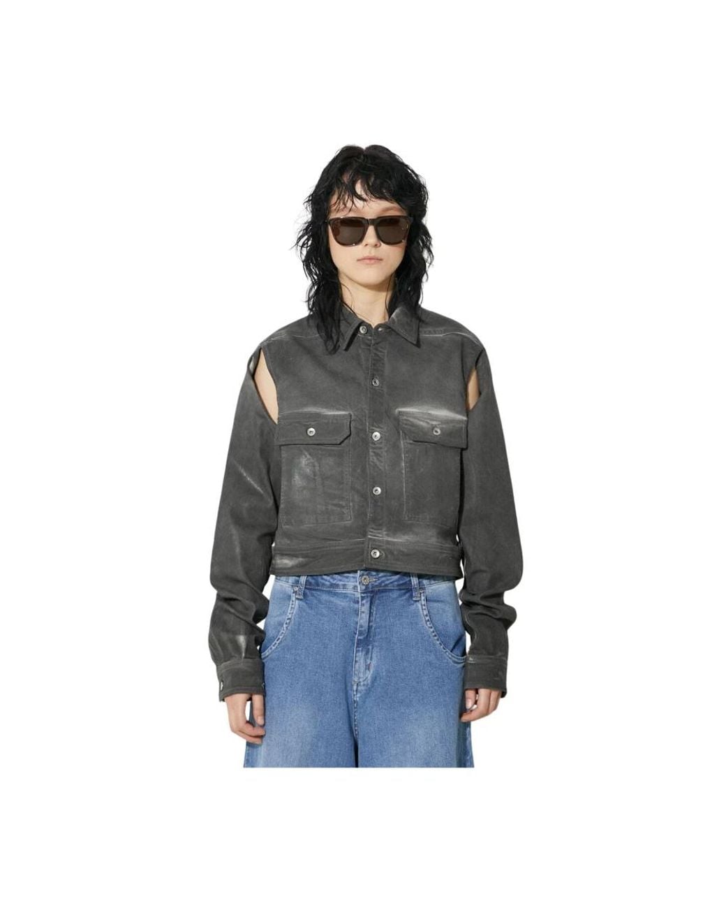 Denim Jackets Rick Owens de color Black