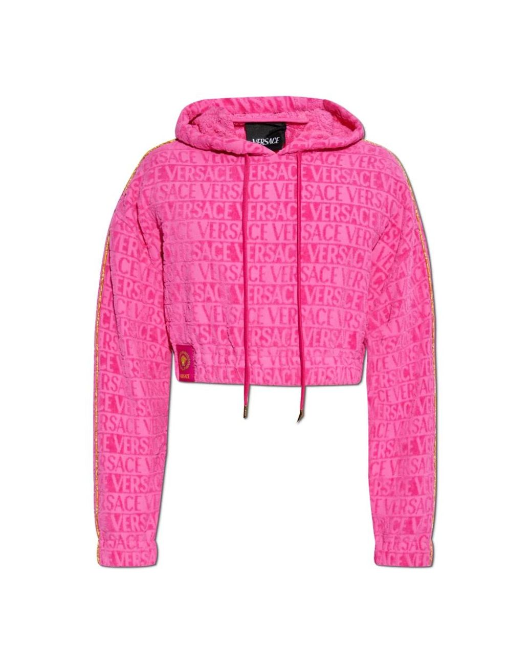 Versace I Baroque Crop Hoodie in Pink für Herren