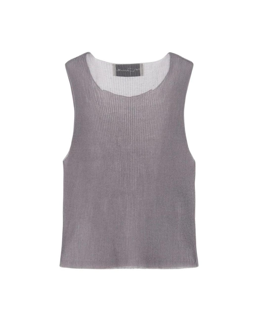 Cortana Gray Sleeveless Tops