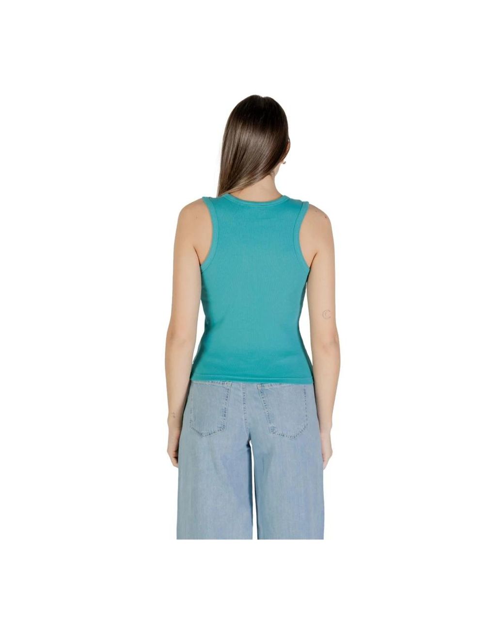 Calvin Klein Blue Sleeveless Tops