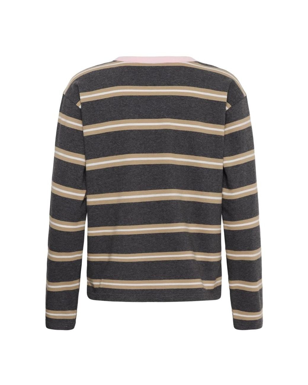 Long Sleeve Tops Kaffe de color Gray