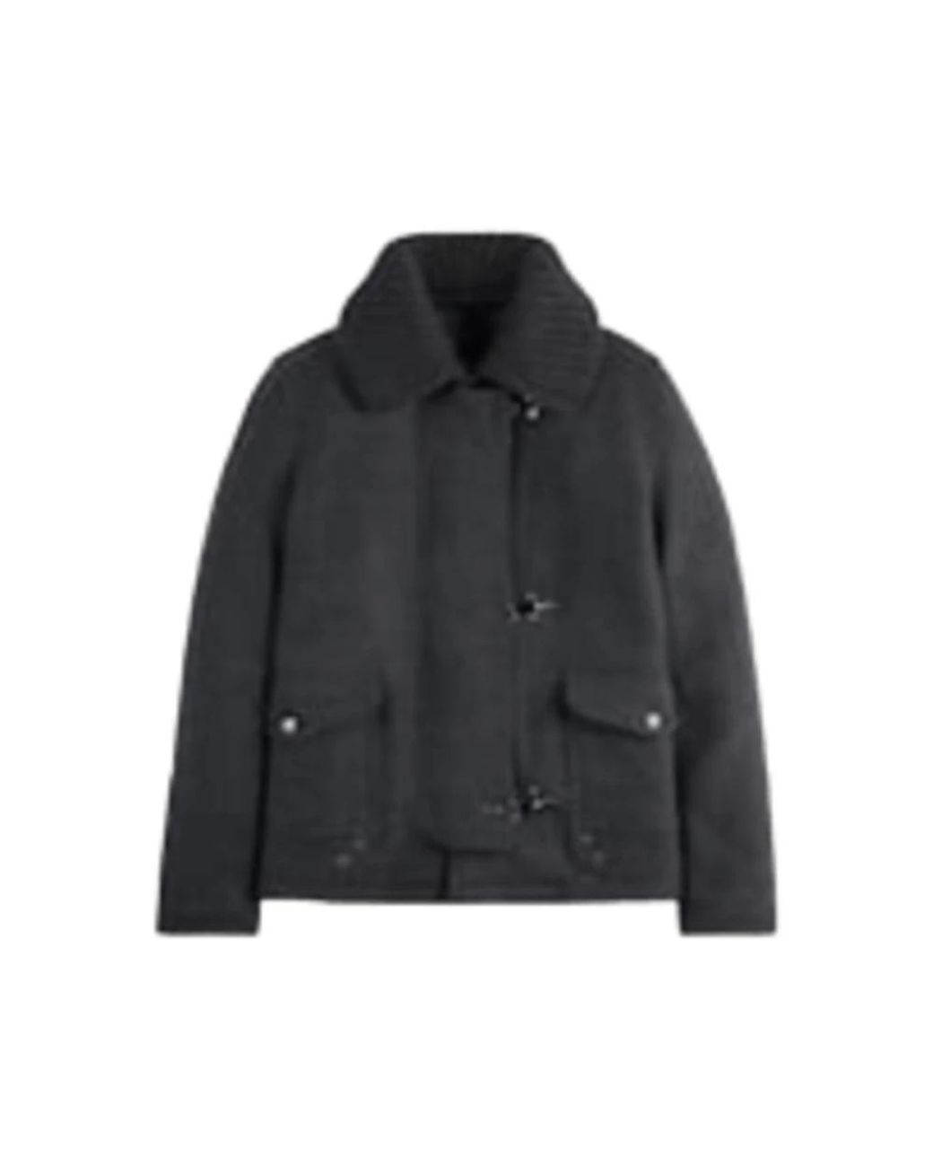 Fay Jassen ,Grijs ,Wol Xmlb 801 Jacket in het Black